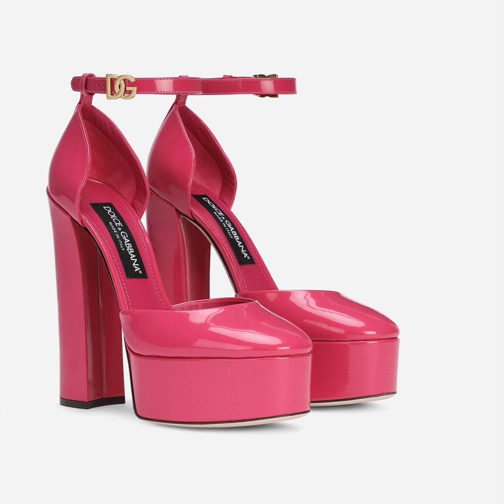 Dolce & Gabbana Polished calfskin platforms